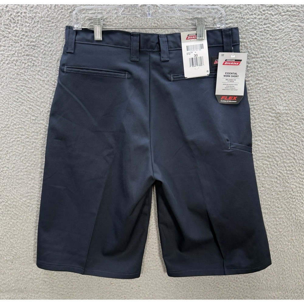 Dickies Shorts Mens 30 Fits 32 Blue Essential Work Short Relaxed Fit Flex NEW